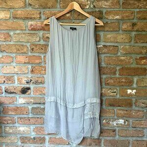 NWT H Trend Made in Italy 100% SILK Shift Lined Dress BOHO CHIC FAIRY Size Small